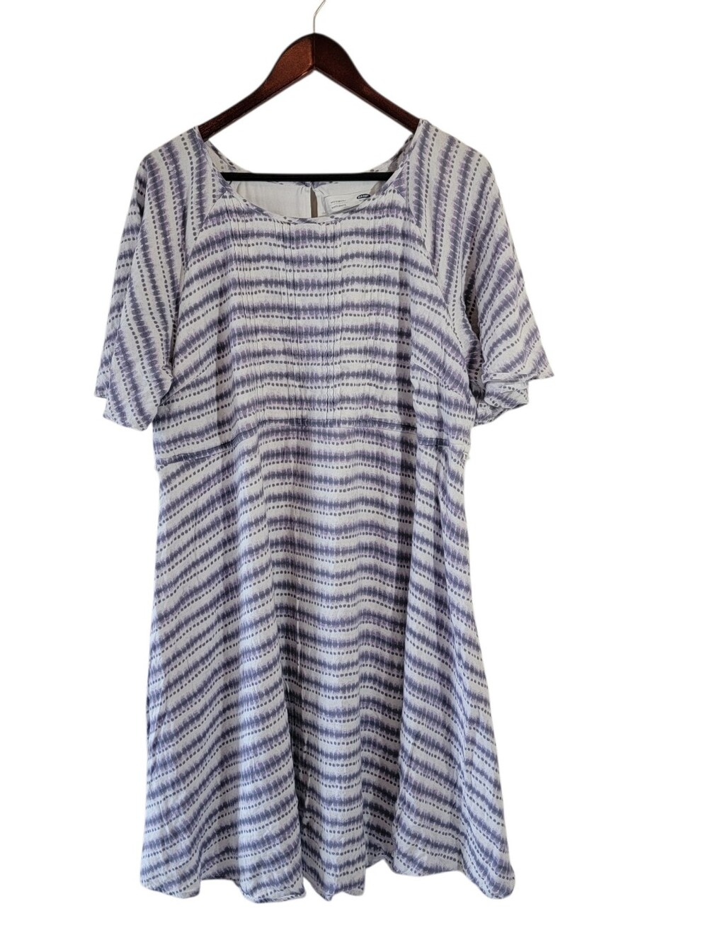 Old Navy Maternity Purple White Mudcloth Print Dress Sz XL Gauze Comfy Casual
